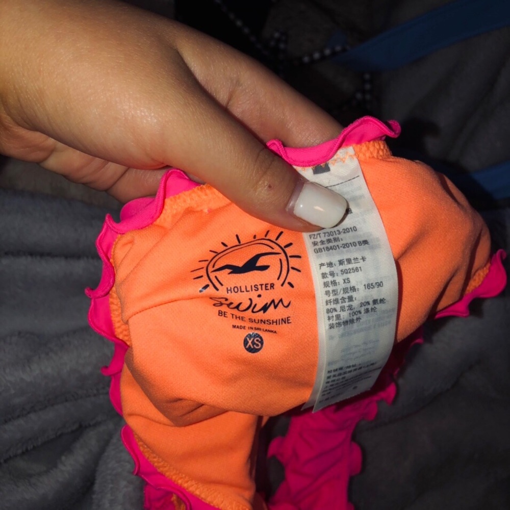 Hollister Neon Scrunch Cheeky Bikini Bottoms